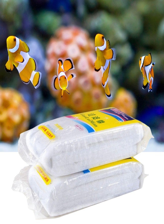 VAYINATO® (Pack of 2) XY-1831 Aquarium Filter Sponge | Super Thick Biochemical Filter Cotton Foam for Fish Tanks | High-Density, Reusable & Washable Bio Sponge | White - Image 1